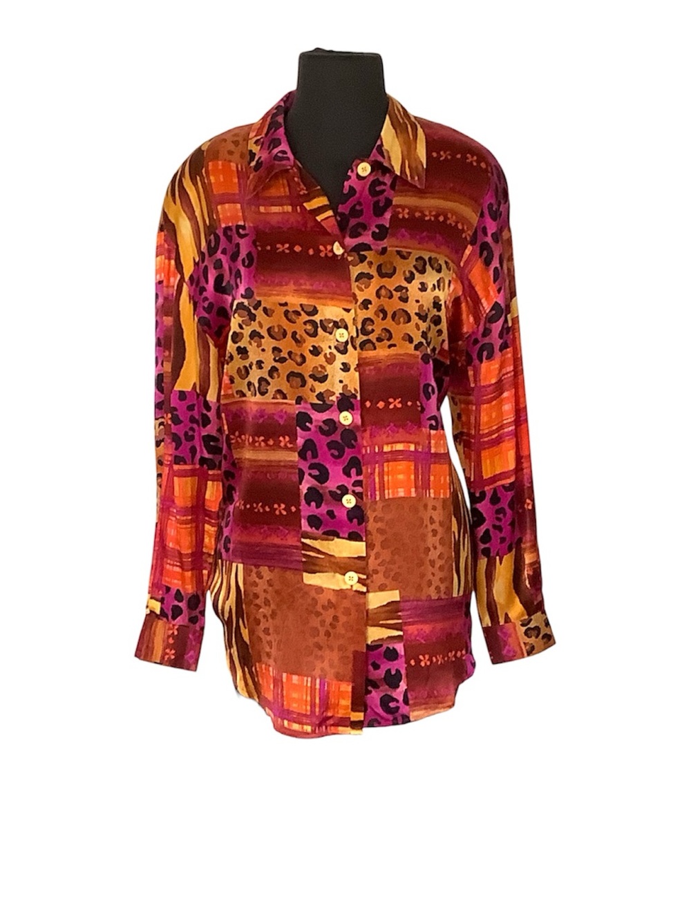 IB Diffusion Multicolor Animal Print Blouse Size 8